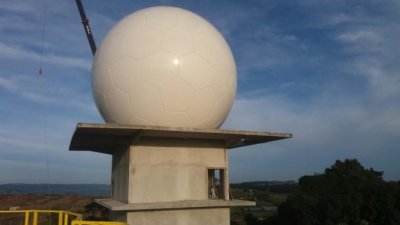 Radar meteorológico do Oeste tem abrangência de até 400 quilômetros em linha reta (Foto: Governo de SC)