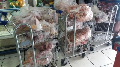 Carne foi apreendida e descartada (Fotos: Prefeitura de Xanxerê)
