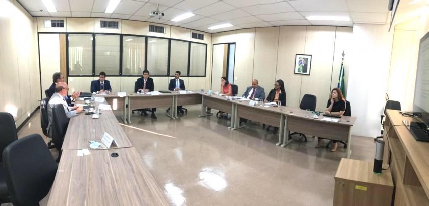 Reunião no Ministério da Infraestrutura com o secretário executivo Marcelo Sampaio e sua equipe técnica