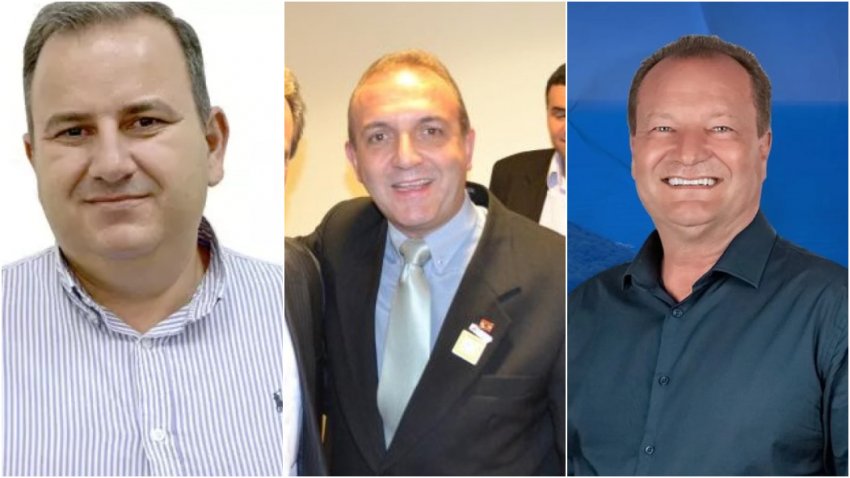 Foram presos os prefeitos Deyvison Souza (esq., Pescaria Brava), Luiz Henrique Saliba (Papanduva) e Antônio Rodrigues (Balneário Barra do Sul)