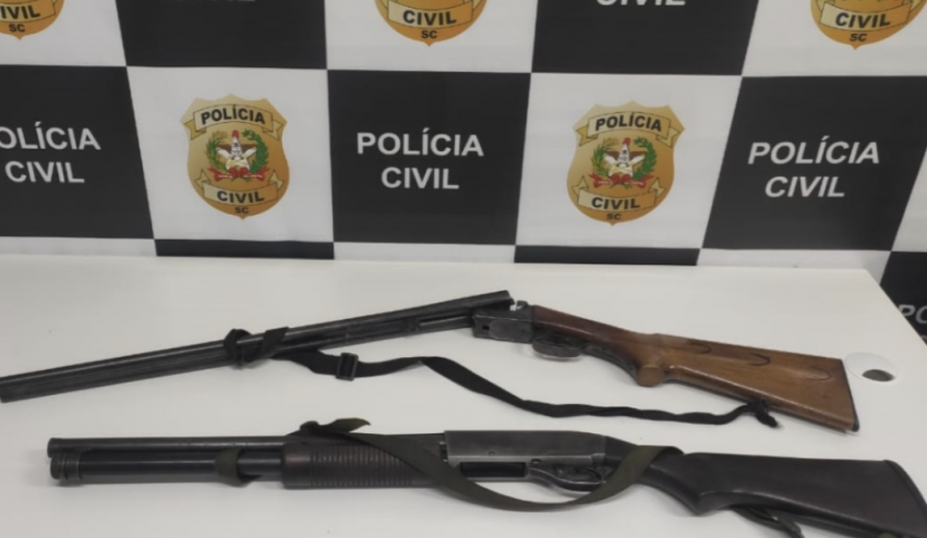 Operação policial em Bom Jesus resulta na apreensão de armas e munições, com dois indivíduos autuados por posse irregular de arma de fogo