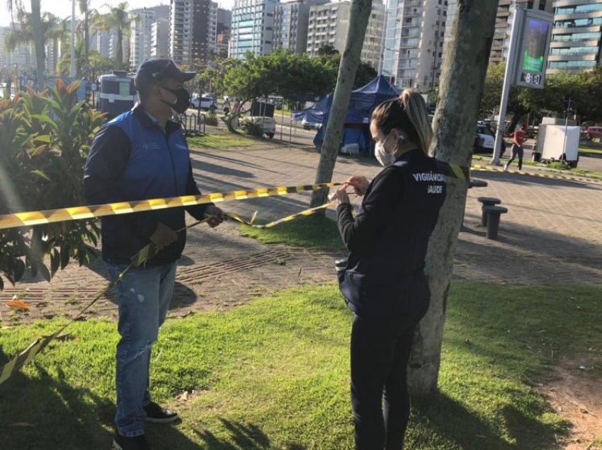 Segundo agentes da Prefeitura de Florianópolis, área será isolada por um período mínimo de 10 dias