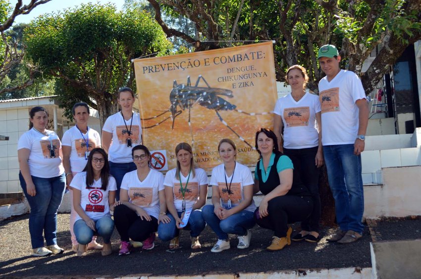 Profissionais da área da Saúde realizaram mobilização em Lajeado Grande (Foto: Prefeitura)