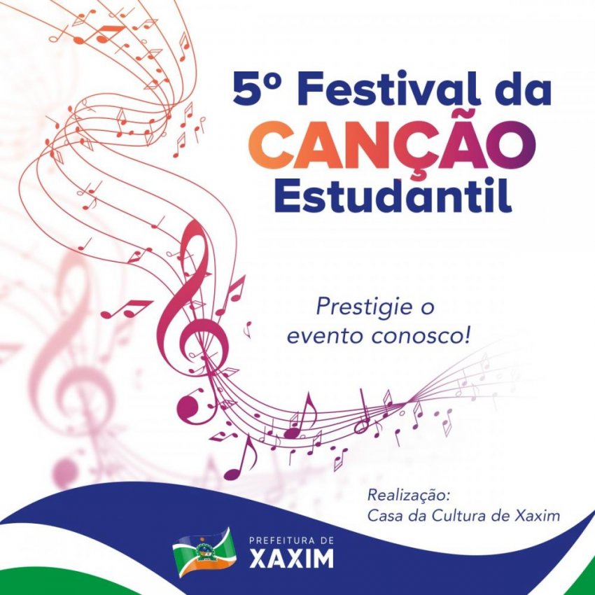 O 5° Festival da Canção Estudantil de Xaxim reunirá talentos dos ensinos fundamental e médio