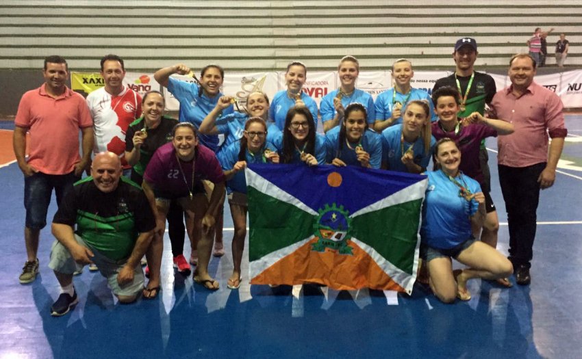 Futsal feminino venceu a equipe de São Bernardino e garantiu vaga no Jasc em Lages (Foto: Prefeitura de Xaxim)
