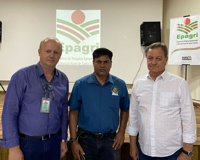 Comitiva da Guiana esteve em SC para tratar de parceria para produção de arroz irrigado no Caribe