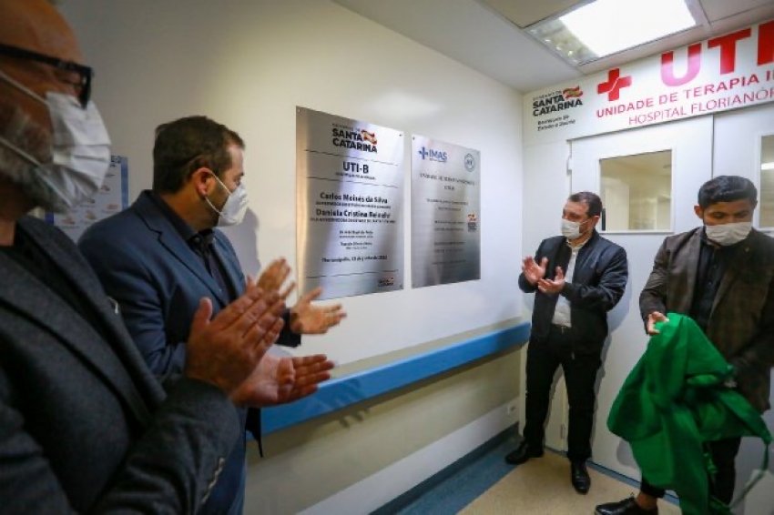Com os novos leitos instalados no Hospital Florianópolis, o estado passa a ter 762 unidades, atualmente, ativas de terapia intensiva adulto