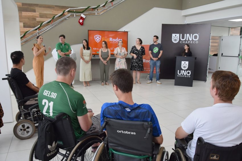 Unochapecó lançou o Projeto Fut Rodas, pioneiro em Santa Catarina, que proporcionará futebol adaptado para pessoas com deficiência física, visando à inclusão social e à prática esportiva